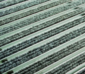 Решетка придверная с алюминиевой несущей конструкцией, войлочное наполнение, цвет светло-серый, 75х50 см