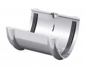 Соединитель желоба водостока ТЕХНОНИКОЛЬ, ПВХ, белый