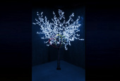 Светодиодное дерево Сакура 2,4 м, диаметр кроны 2,0 м, цвет белый