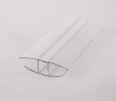 Профиль соединительный для поликарбоната 8 мм, прозрачный