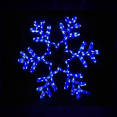 Снежинка светодиодная LED MF-158, синяя, 55x44 см, мерцающая 