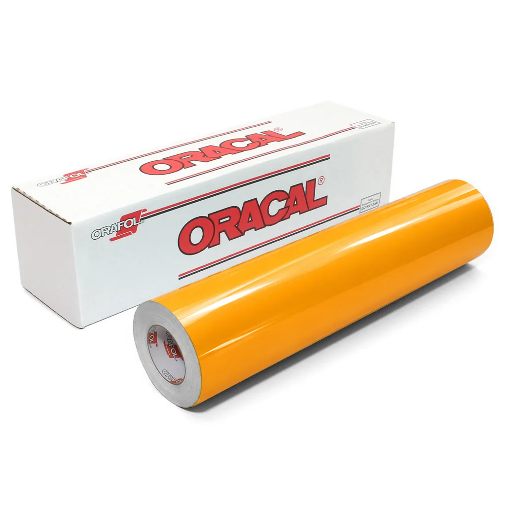 Пленка самоклеящаяся ORACAL 641 020G, глянцевая, золотисто-желтая, 1,26 м