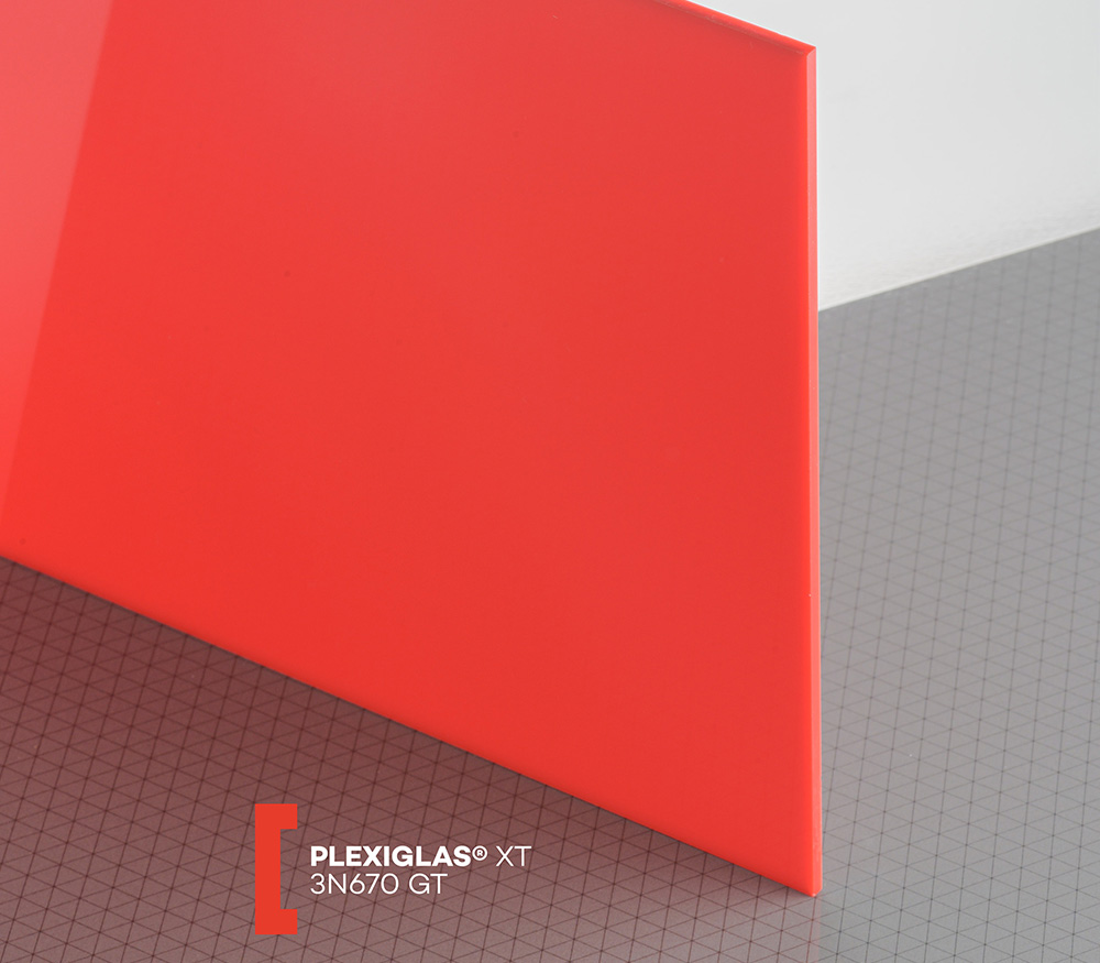 Оргстекло Plexiglas XT 3N670, 2050x3050х3 мм, красное