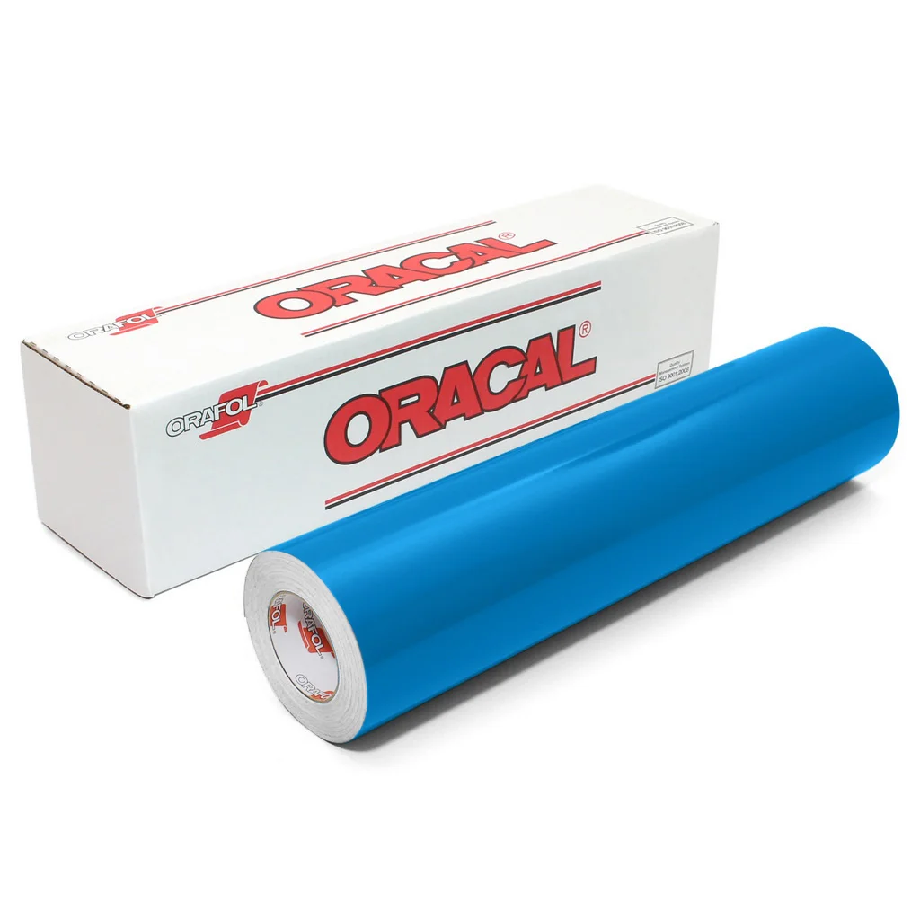 Пленка самоклеящаяся ORACAL 641 052G, глянцевая, лазурная, 1,26 м