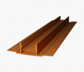 Профиль соединительный (база) для толщины 6-10 мм, бронзовый