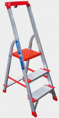 Стремянка алюминиевая индустриальная с лотком-органайзером нагрузка 225 кг NV 500 (3 ступ.)