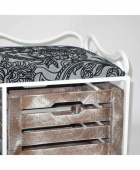 Декоративная скамья с каркасом из металла и мягким верхом  ES120M