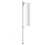 Флагшток уличный Авторитет (баннер-лифт, замок), анодированный алюминий, 8 м