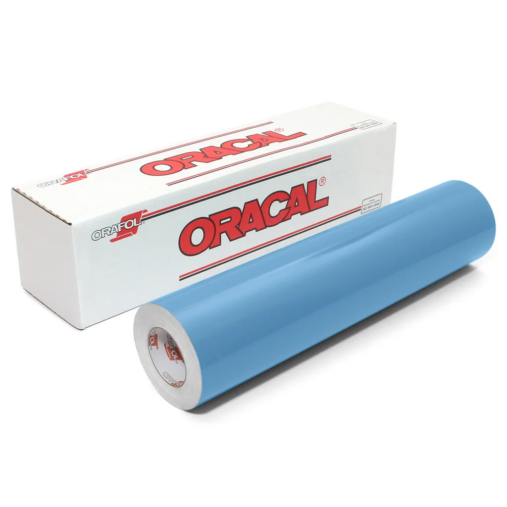Пленка самоклеящаяся ORACAL 641 056G, глянцевая, светло-голубая, 1,26 м