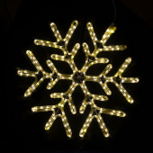 Снежинка светодиодная тепло-белая LED SF-0217, мерцающая, 55х51см