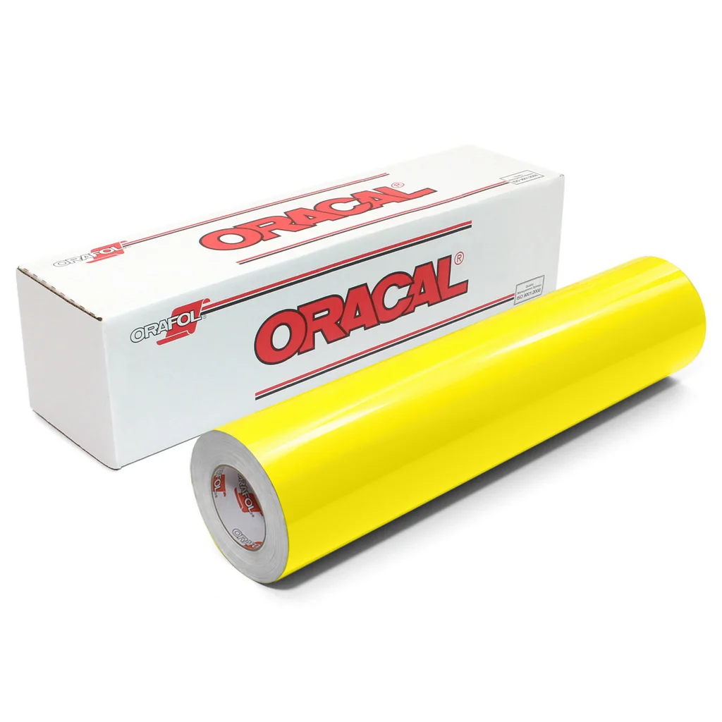 Пленка самоклеящаяся ORACAL 641 025G, глянцевая, желтая, 1,26 м