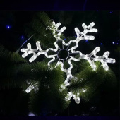 Снежинка светодиодная LED MF-158, белая, 55x44 см, мерцающая