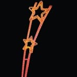 Световой 2D мотив "Звездная пара", 150х62 см