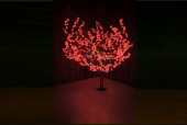 Светодиодное дерево Сакура 1,5 м, диаметр кроны 1,8 м, цвет красный
