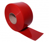 Лента ПВХ для завес, морозостойкая (тип C), прозрачная красная, 200 мм