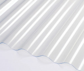 Профилированный ПВХ Marvec, прозрачный, волна 146/48, 2000х1086x0.7 мм