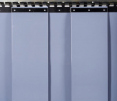 Лента ПВХ для завес, морозостойкая (тип C), непрозрачная серая, 300 мм