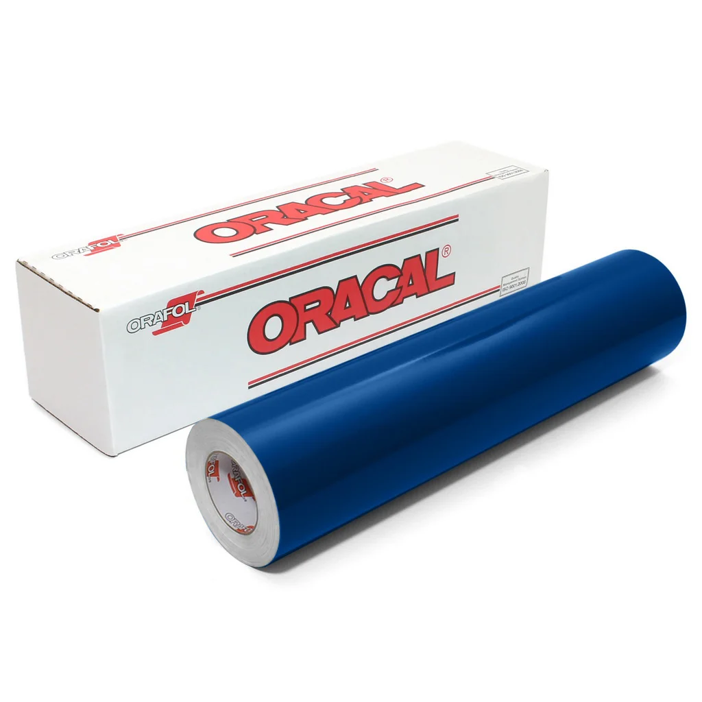 Пленка самоклеящаяся ORACAL 641 067G, глянцевая, синяя, 1,26 м