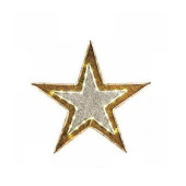 Звезда бархатная, постоянное свечение, 61 см (81 светодиод желтого+белого цвета), 514-011