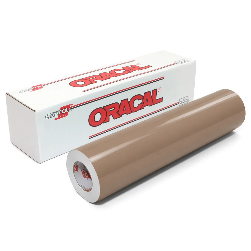Пленка самоклеящаяся ORACAL 641 081G, глянцевая, светло-коричневая, 1,26 м