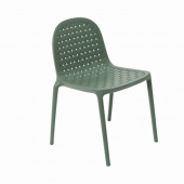 Стул для улицы с иммитацией плетения (53x52,5x80см), зелёный