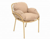 Кресло "Эльба" для улицы, сада с подушкой, бежевое