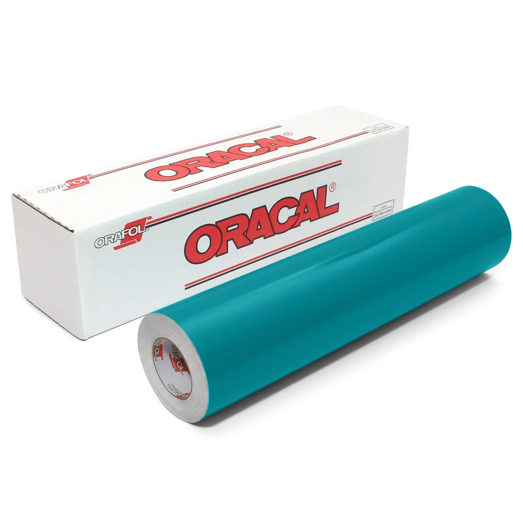 Пленка самоклеящаяся ORACAL 641 066G, глянцевая, бирюзово-синяя, 1,26 м