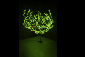 Светодиодное дерево Сакура 1,5 м, диаметр кроны 1,8 м, цвет зеленый