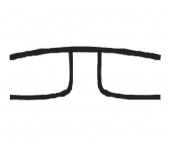 Профиль коньковый для поликарбоната 8-10 мм, прозрачный