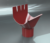 Воронка желоба  PREMIUM RAIKO 125/90 мм, коричневый