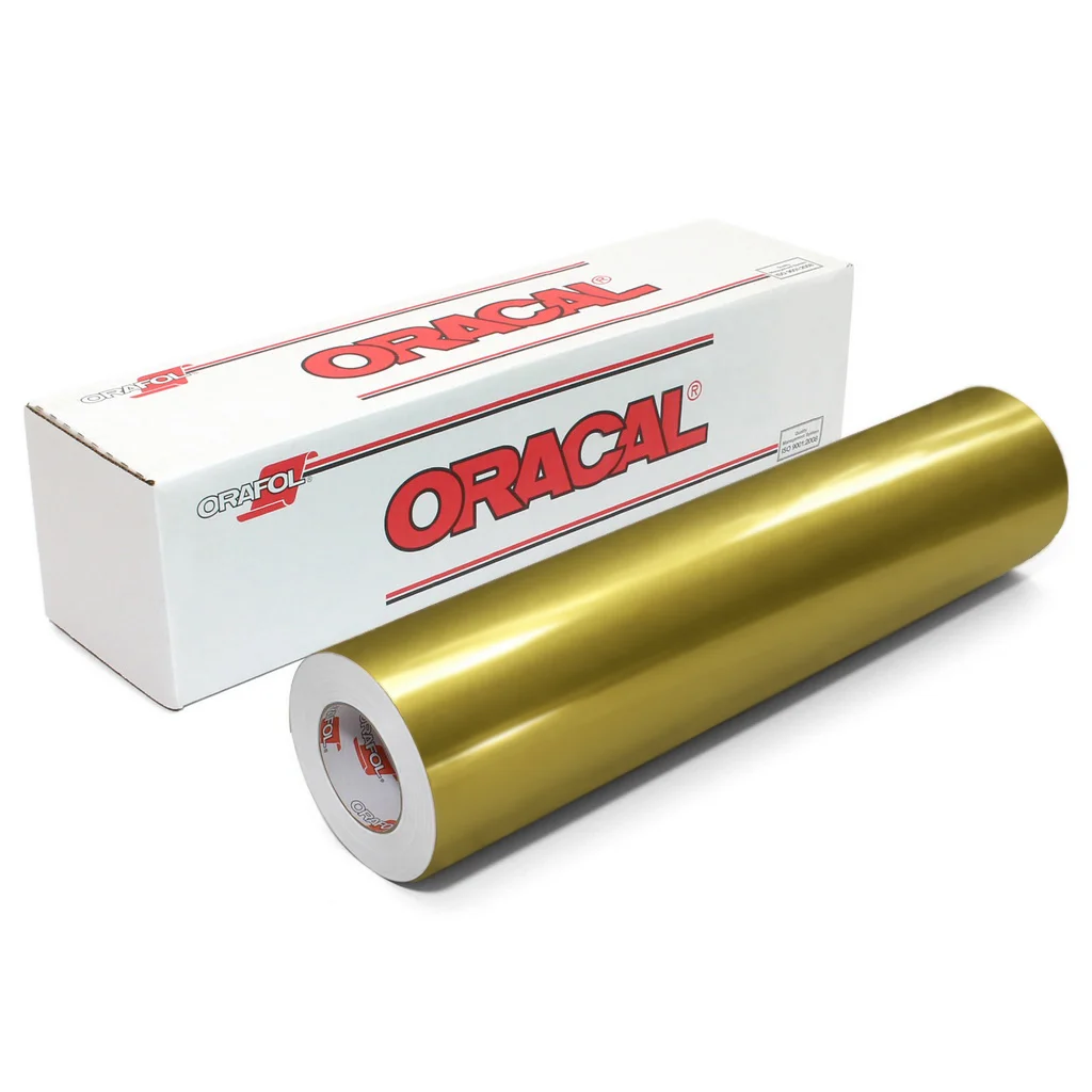 Пленка самоклеящаяся ORACAL 641 091G, глянцевая, золотистая, 1,26 м
