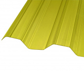 Профилированный поликарбонат Greca 76/16, желтый, 2000x1050х0.9 мм
