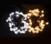 Световая гирлянда "Шарики" в стиле ретро, тепло-белый, 45 мм, 10 м, 24В трансформатор в комплекте