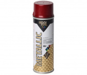 Лак на акриловой основе INRAL METALLIC SPRAY 400мл, красный