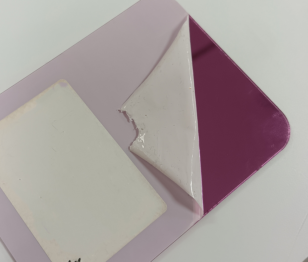 Оргстекло зеркальное, 2440x1220x1.2 мм, розовое