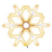 501-226 Снежинка из гибкого неона Neon-Night, теплый белый/белый, с эффектом тающих сосулек, 60x60 см (арт.501-225)