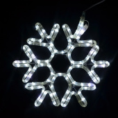 Снежинка светодиодная LED MF-151, белая, 49x43 см, мерцающая 