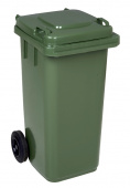Контейнер на колесах с крышкой  120л зелёный