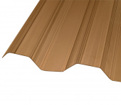 Профилированный поликарбонат Greca 76/16, бронзовый, 2000x1050х0.9 мм