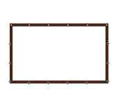 Мягкое окно, размер 1650x1500 мм, скоба+ремешок, цвет окантовки коричневый
