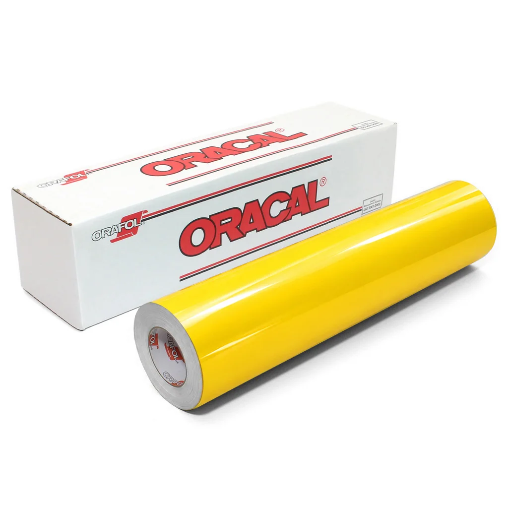Пленка самоклеящаяся ORACAL 641 022G, глянцевая, желтая, 1,26 м