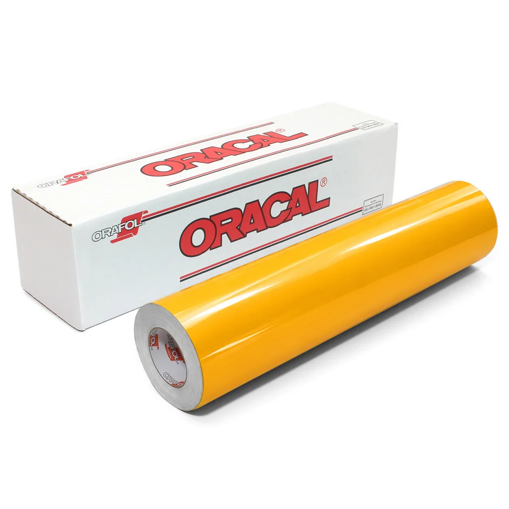 Пленка самоклеящаяся ORACAL 641 019G, глянцевая, желтая, 1,26 м