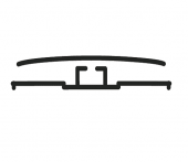 Профиль соединительный (крышка) для толщин 16-20мм, прозрачный