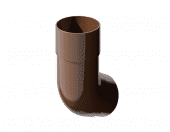 Колено трубы водостока 108°,  ПВХ, коричневый