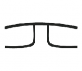 Профиль коньковый для поликарбоната 4-6 мм, прозрачный