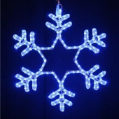 Снежинка cветодиодная, синий, 55х55 см, (арт. 501-335)