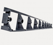 Бордюр пластиковый Plastbort, цвет черный, 1000х79х80 мм