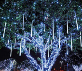 Световая гирлянда Тающие сосульки LED-SF-50CM-10М-12V, 0,5 м х 10 сосулек, длина 10 м, 12 В, цвет белый