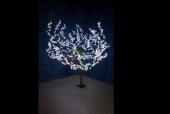 Светодиодное дерево Сакура 1,5 м, диаметр кроны 1,8 м, цвет белый