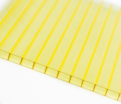 Поликарбонат стандартный, желтый, 4 мм, плотность 0.51, 6000x2100